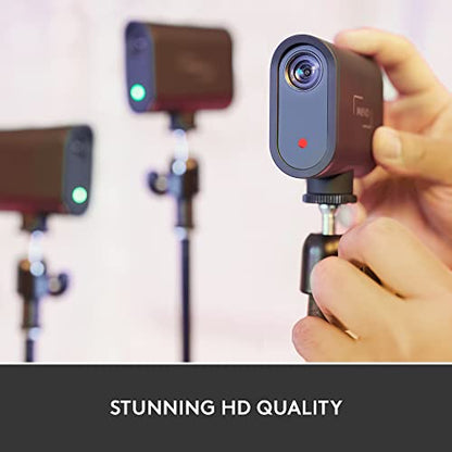 Logitech for Creators Mevo Start 3-Pack Wireless Live Streaming Cameras, for Multi-Camera HD Video,App Control and Stream via Smartphone or Wi-Fi