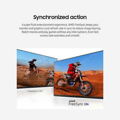 SAMSUNG Essential Monitor with IPS Panel and Tilt Only Stand, 100Hz Refresh Rate, Ergonomic Design, Advanced Eye Care, Game Mode