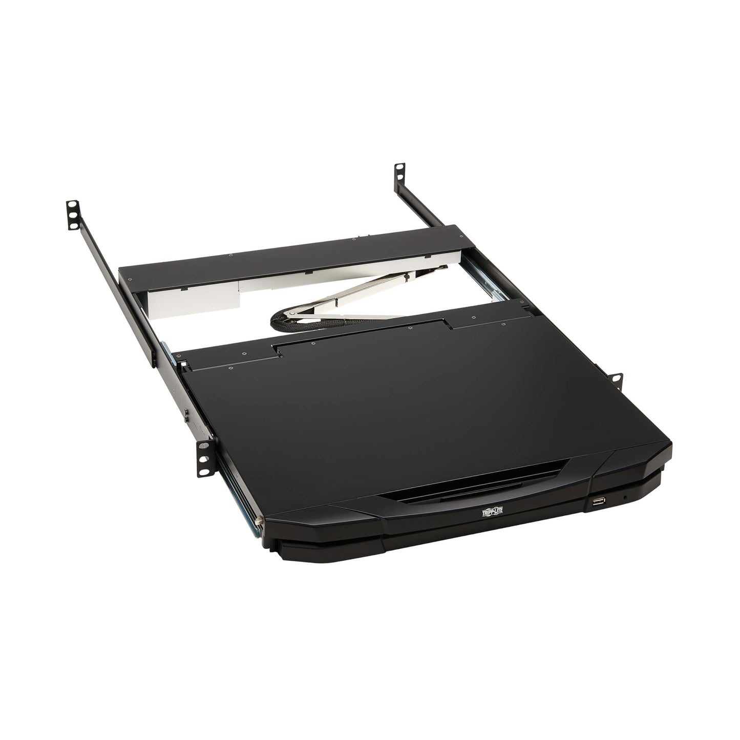 Tripp Lite Rackmount KVM Console, Short Depth 1U Rack Mount Monitor Keyboard Splitter, 18.5" HD LCD Screen, HDMI & USB Ports - Windows, Mac, Linux, & Sun Compatible - 1-Year Warranty (B021-SWHD-K)