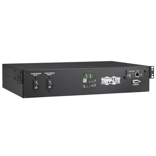Tripp Lite Monitored PDU, 30A, 16 Outlets (5-15/20R), 120V, L5-30P, 10 ft. Cord, 2U Rack-Mount Power (PDUMNH30)