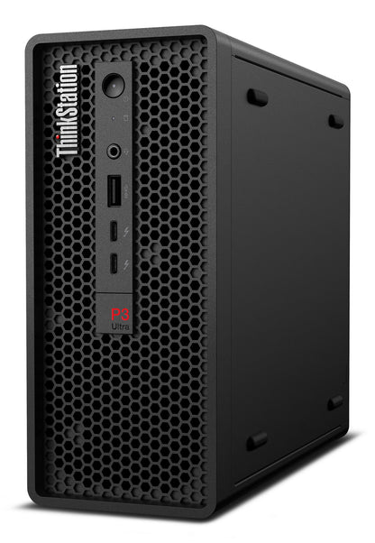 Lenovo ThinkStation P3 Ultra Intel® Core™ i9 i9-13900 16 GB DDR5-SDRAM 512 GB SSD NVIDIA Quadro T1000 Windows 11 Pro Mini Tower Workstation Black
