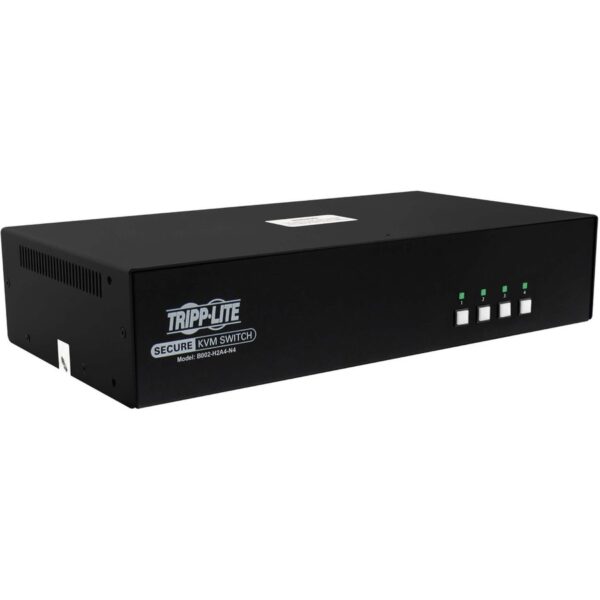 Tripp Lite Secure KVM Switch, 4-Port, Dual Head, HDMI to HDMI, 4K, NIAP PP4.0, Audio, TAA - KVM / audio switch