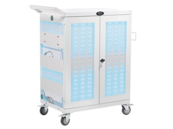 Tripp Lite Safe-IT UV Sanitizing Charging Cart 32-Port AC Antimicrobial for Chromebooks Laptops iPads cart - for 32 notebooks - white